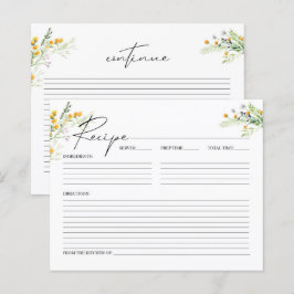 Wildblumen Brautparty Rezept Karte