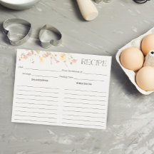 Wildblumen Brautparty Rezept Karte