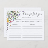 Wildblumen Brautparty Rezeptkarte (Vorne/Hinten)