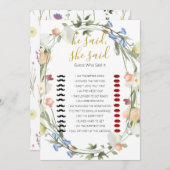 Wildblumen Brautparty sagte er, sie sagte Game Einladung (Vorne/Hinten)
