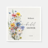 Wildblumen Brautparty Serviette (Vorderseite)