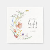 Wildblumen Brautparty Serviette (Vorderseite)