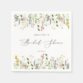 Wildblumen Brautparty Serviette (Vorderseite)