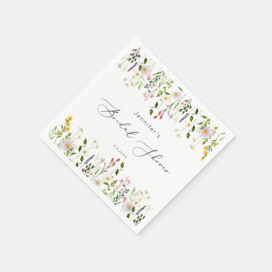 Wildblumen Brautparty Serviette (Ecke)