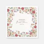 Wildblumen Brautparty Serviette (Vorderseite)