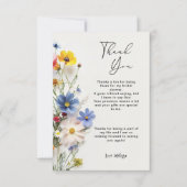 Wildblumen Brautparty Vielen Dank Dankeskarte (Vorderseite)