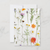 Wildblumen Brautparty Vielen Dank Dankeskarte (Rückseite)