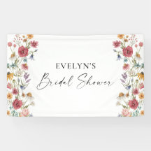 Wildblumen Brautparty Willkommen