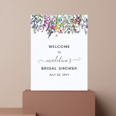 Wildblumen Brautparty Willkommen Poster