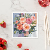 Wildblumen-Brautstrauß | Florale Hochzeitsbraut Serviette (Beispiel)