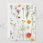 Wildblumen Bridal Brunch Einladung (Rückseite)