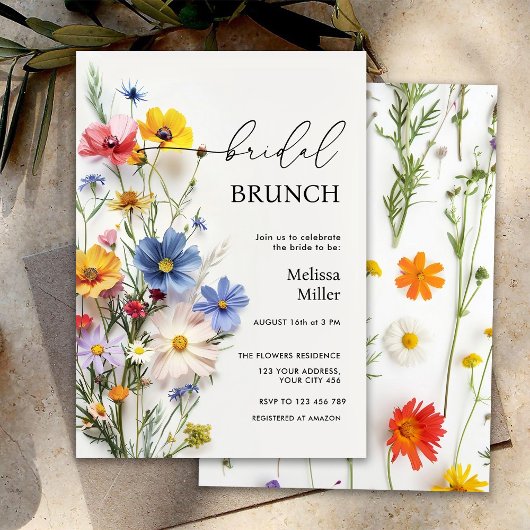 Wildblumen Bridal Brunch Einladung