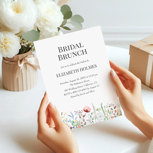 Wildblumen Bridal Brunch Einladung