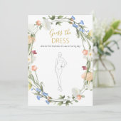 Wildblumen Bridal rät das Dressspiel Einladung (Stehend Vorderseite)