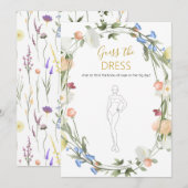 Wildblumen Bridal rät das Dressspiel Einladung (Vorne/Hinten)