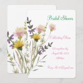 WILDBLUMEN BRIDAL SHOWER EINLADUNG (Vorne/Hinten)