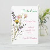 WILDBLUMEN BRIDAL SHOWER EINLADUNG (Stehend Vorderseite)