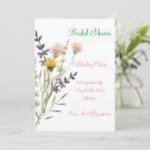 WILDBLUMEN BRIDAL SHOWER EINLADUNG (Stehend Vorderseite)