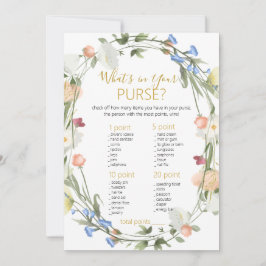 Wildblumen Bridal Was ist in eurem Purse-Spiel? Einladung