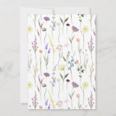 Wildblumen Bridal Word SCRAMBLE Game Einladung (Rückseite)