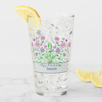 Wildblumen Bridesmaid Hochzeitbrille Glas