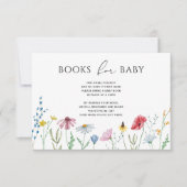 Wildblumen Bücher für Babykarten RSVP Karte (Vorderseite)