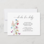 Wildblumen Bücher für Babykarten RSVP Karte (Vorderseite)