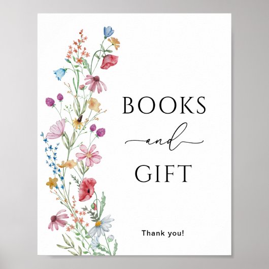 Wildblumen Bücher und Geschenk Poster (Vorne)