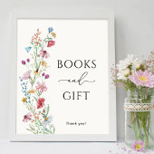 Wildblumen Bücher und Geschenk Poster