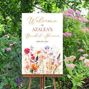 Wildblumen Bunte Blumen Poster Schild
