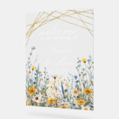 Wildblumen Bunte Botanische Hochzeiten Acrylschild (Winkel)