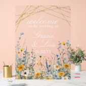 Wildblumen Bunte Botanische Hochzeiten Acrylschild (Hochzeit)