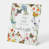 Wildblumen Butterflies Blumenzettel Sockelschild (Vorderseite)