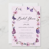 Wildblumen Butterflies Boho Frame Brautparty Einladung (Vorderseite)