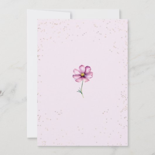 Wildblumen Butterflies Boho Frame Brautparty Einladung (Rückseite)