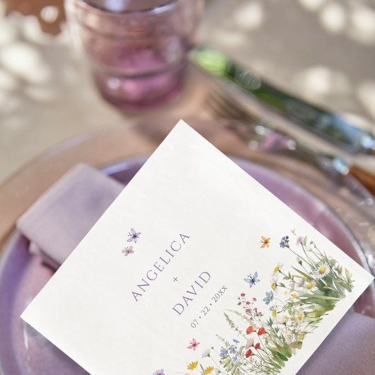 Wildblumen Butterflies Hochzeit von Napkin Serviette
