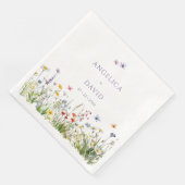 Wildblumen Butterflies Hochzeit von Napkin Serviette (Ecke)