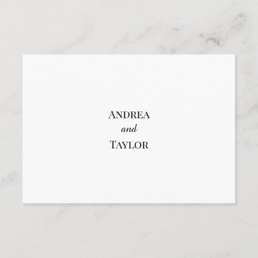 Wildblumen Butterflies Hochzeitdetails Begleitkarte (Rückseite)