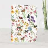 Wildblumen Butterflies-Hochzeitorden Programm (Rückseite)