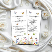Wildblumen Butterflies Hochzeitsprogramm