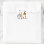 Wildblumen Butterfly Danke, Aufkleber (Tasche)
