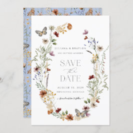 Wildblumen Butterfly Elegantes Flora Save The Date