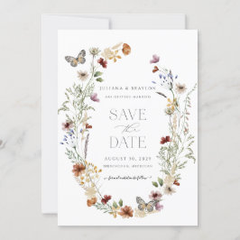 Wildblumen Butterfly Floral Save the Date