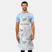 Wildblumen Butterfly Personalisiert Schürze (Getragen)