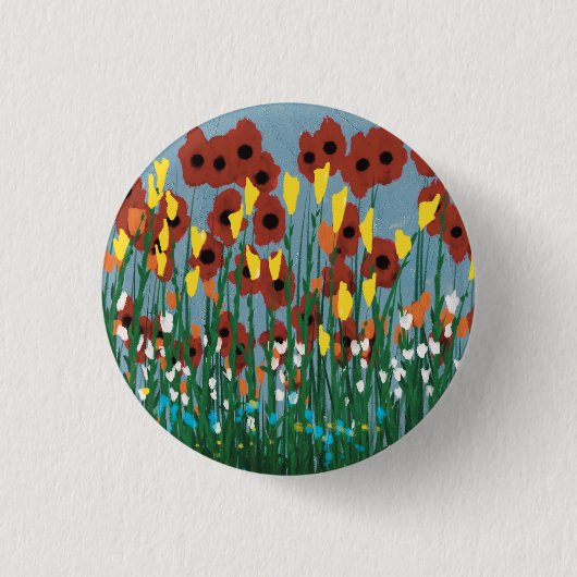 Wildblumen Button (Vorderseite)