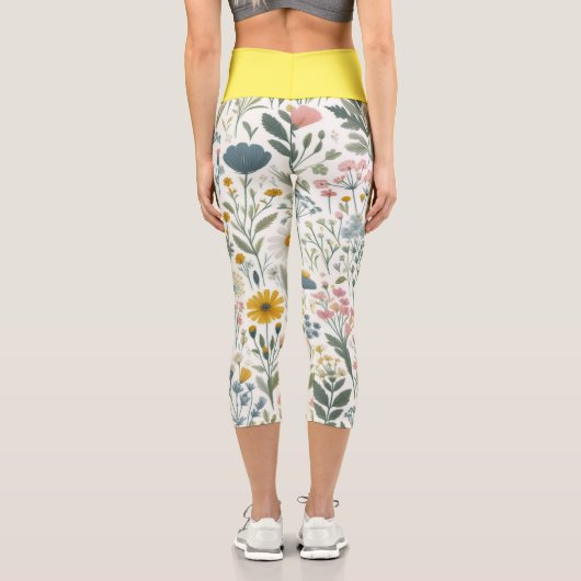 Wildblumen Capri Leggings (Rückseite)