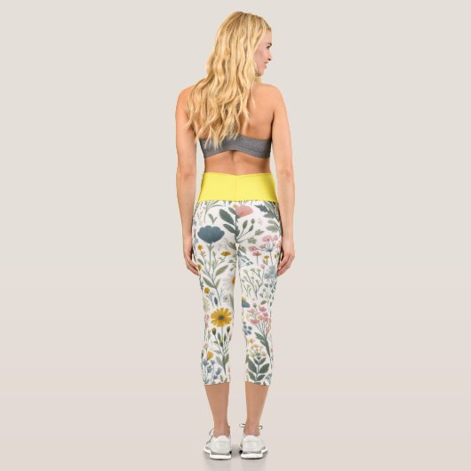 Wildblumen Capri Leggings (Rückseite)