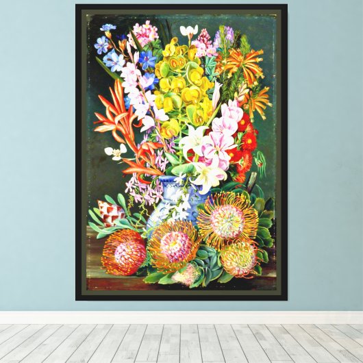 Wildblumen Ceres, Südafrika Leinwanddruck (Insitu (Holzboden))