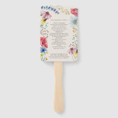 Wildblumen-Charm Land-Hochzeitsprogramm Fächer (Rückseite)
