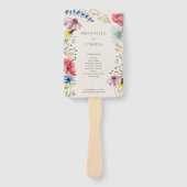 Wildblumen-Charm Land-Hochzeitsprogramm Fächer (Vorderseite)
